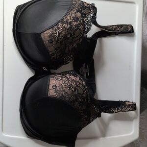 Curvy Couture Black Lace Bra